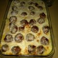 El cooksnap de Carolina Fernandez cuando hizo Albóndigas con papas gratinadas.
