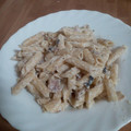 El cooksnap de Tere cuando hizo Macarrones con bacon y champiñones.