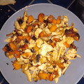 El cooksnap deMerche CG cuando hizo Calabaza champiñones y pollo con cebolla caramelizada.