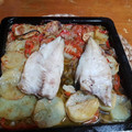 El cooksnap de monikkitaa95 cuando hizo Lubinas al horno con verduras.