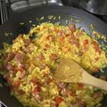 El cooksnap de Paula Barrena cuando hizo Guisito de salchichas y arroz.