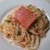 Cooksnap dari pengendali udara untuk resep Spaghetti aglio e olio with salmon grill