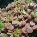 El cooksnap de Marylu Trejo cuando hizo Salchichas entomatadas.