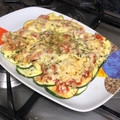 El cooksnap de Alícia Peñarroja Castellet cuando hizo Calabaci-Pizza (En recipiente Lékué).