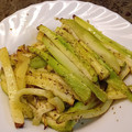 El cooksnap de Marta Mesa cuando hizo Bastones de calabacín en airFryer, con emperador a la plancha.