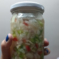 El cooksnap de Manu cuando hizo Salsa Criolla.