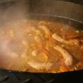 El cooksnap de SERGIO CACERES cuando hizo Chorizos a la pomarola con papas.