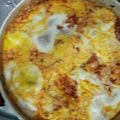 صورة من ام ساره العراقيه، شاركها بعد تجربة وصفة بيض مقلي بالدجاج والزيتون والجبنة الرومي 🥚🧀🍗