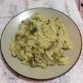El cooksnap de Mavi cuando hizo Risotto de espárragos verdes con caldo de alcachofas.
