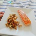 El cooksnap de María José cuando hizo Salmón a la plancha con champiñones 🍄.