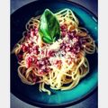 Christina Hoos's cooksnap of when they made Chrisbie’s Spaghetti Carbonara.