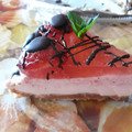 El cooksnap de Tere cuando hizo Tarta de San Valentín de mousse de queso y de fresa.