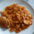 El cooksnap de mari💋89 cuando hizo Pechugas con cerveza y patatas😋.