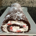 El cooksnap de Esperanza Díaz Guerrero cuando hizo Tronco de chocolate con fresas y nata.
