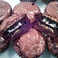 Kristina's cooksnap of when they made Brenda's Peanut butter Oreo Brownies.