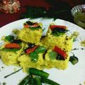 NEETA BHARGAVA 's cooksnap of when they made Gujrati instant khaman dhokla.
