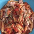 El cooksnap de Noelia cuando hizo Macarrones integrales con atún.