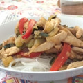 El cooksnap de Marieta cuando hizo Fideos de arroz con salto de verduras.