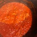 El cooksnap de Marcela Alvarez cuando hizo Carne deshebrada con chile guajillo.