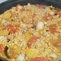 El cooksnap de Loli Alferez cuando hizo Arroz al horno de bacalao.
