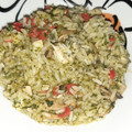 El cooksnap de Maria D. cuando hizo Risotto de espinacas con champiñón y merluza.