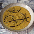 El cooksnap de Gilbert (Aprenent a la vida 📚♻️☯️) cuando hizo Crema de calabaza con avena, cúrcuma y alga espagueti de mar.