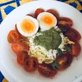 El cooksnap de Laura Cotter cuando hizo Espaguetis de calabacín con pesto de aguacate.