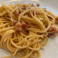 ekitchen's cooksnap of when they made 🍝 Absolutely fail-safe Carbonara - only eggs.