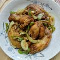 Cooksnap Mizzanem semasa beliau membuat Ayam Masak Halia.