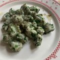 El cooksnap de luciana cuando hizo Malfatti refáciles de ricota y espinaca sin gluten y sin huevo.