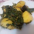Sana Owais's cooksnap of when they made Aloo Palak.