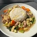 Cooksnap dari fdrika untuk resep Nasi Siram Ayam Jamur Devina Hermawan