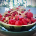 El cooksnap de Arianne cuando hizo Ensalada de sandía, feta, frutos secos y albahaca.