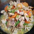El cooksnap de beko cuando hizo Salteado de cerdo agridulce y champiñones.