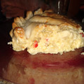 El cooksnap de Flavia Almada cuando hizo Tarta de pollo, choclo y queso.