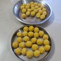 Anupama's cooksnap of when they made Boondi ladoo.
