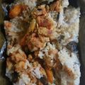 Cooksnap dari Yusnani Erwiyati untuk resep Nasi bakar teri ayam suir pedas