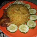 Shamsiya Sani's cooksnap of when they made Fried rice n pepper meat with salad.