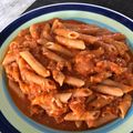 El cooksnap de Dos Rombos en la Cocina cuando hizo Macarrones con salchichas y atún.
