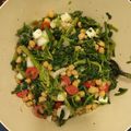 El cooksnap de Cristina Lara González cuando hizo Ensalada de espinacas, garbanzos tostados, tomate, huevo y aguacate.