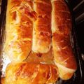El cooksnap de Soledad Ferreira cuando hizo Pan casero relleno con jamón y queso.