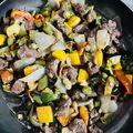 El cooksnap de Tatiana Luna Arce cuando hizo Wok de verduras con carne de res.