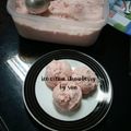 Cooksnap dari San's Kitchen untuk resep Es Krim lembut rumahan / Ice cream irit rasa strawberry