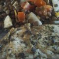 El cooksnap de Ana Maria Blanco cuando hizo Carre de cerdo barbacoa ensalada de lentejas.