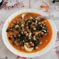 El cooksnap de RenéFG cuando hizo Potaje de Vigilia o Potaje de bacalao con garbanzos y espinacas.