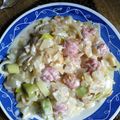 El cooksnap de Luis cuando hizo Puerros con salchichas a la carbonara.