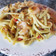El cooksnap de Karen Zubiaurre cuando hizo Lo mein noodles con salteado de camarones y vegetales.