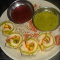 Bansi Thaker's cooksnap of when they made પિંવ્હિલ સેન્ડવિચ(PinWheel Sandwich Recipe in Gujarati).