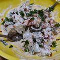 Arvinder kaur का कुकस्नैप जब उन्होंने इटालियन आलू सलाद(Italian aloo salad recipe in hindi) बनाया था।