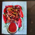 Binita Makwana's cooksnap of when they made લાલ - લીલા મરચા ના ક્રિસ્પી ભજીયા.